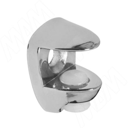 Полкодержатель для стеклянных полок толщиной 8-10 мм, под саморез, хром (FA11 CR)