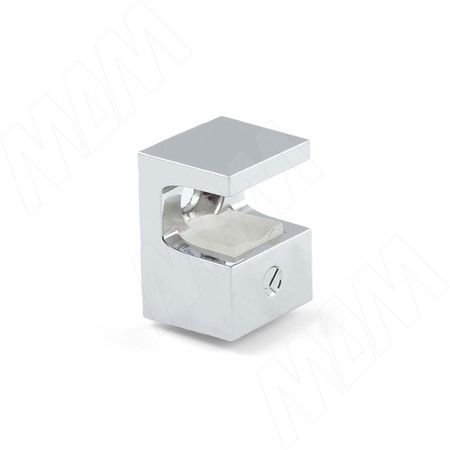 KRISTAL Полкодержатель для стеклянных полок толщиной 5-6 мм, под саморез, хром (1 61130 10 KB)