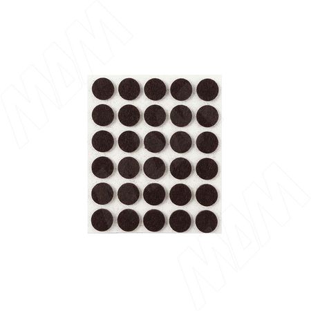 Подпятник самоклеящийся круглый D15 мм, коричневый, 30 шт. (HR15-NB) блок самоклеящийся 80 85 30л лин пушистые коты ассорти