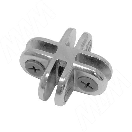 Соединитель для 4-х стекол 5 мм, хром, 1 шт (CROSS Z14 CR)