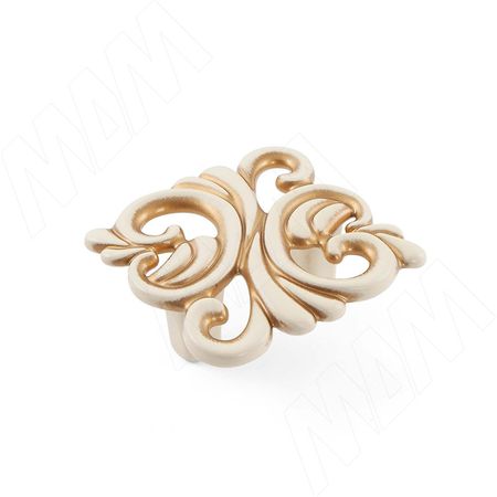 Ручка-кнопка 32мм cлоновая кость/золото винтаж (WPO.707.032.00V5)