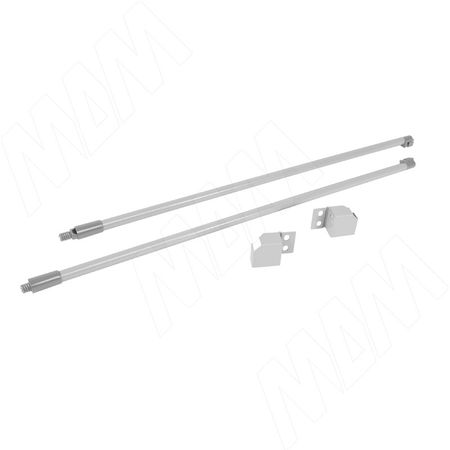 M-TECH комплект круглых рейлингов с фиксаторами 500 мм, серый металлик (RL500G/N)