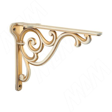 ROME Менсолодержатель для деревянных полок L-200 мм, cлоновая кость/золото винтаж (WRM.800.200.00V5)