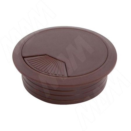 Заглушка кабель-канала, пластиковая, круглая, d=60 мм, темно-коричневая (RTK008DB)