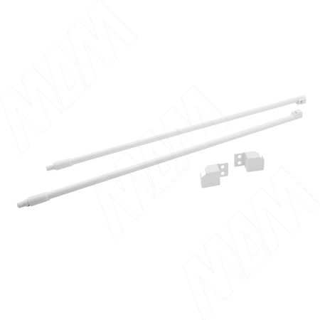 M-TECH комплект круглых рейлингов с фиксаторами 450 мм, белый (RL450W)