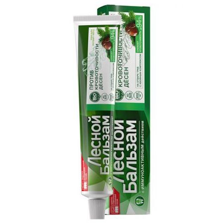 паста зубная ЛЕСНОЙ БАЛЬЗАМ Против кровоточивости десен Кора дуба и Пихта 75мл