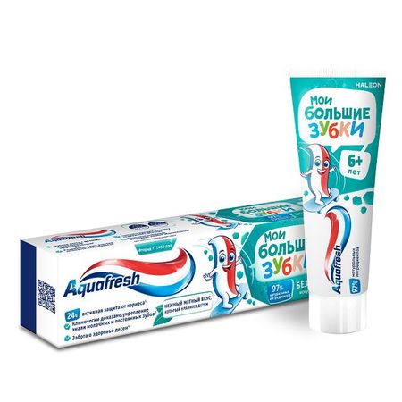 паста зубная AQUAFRESH Мои большие зубки детская от 6 лет 50мл