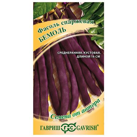 семена фасоль Бемоль кустовая фиолетовая ГАВРИШ 5г авторские