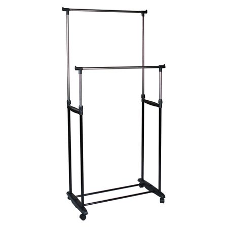 вешалка гардеробная 780х420х930(1680)мм черный/хром металл