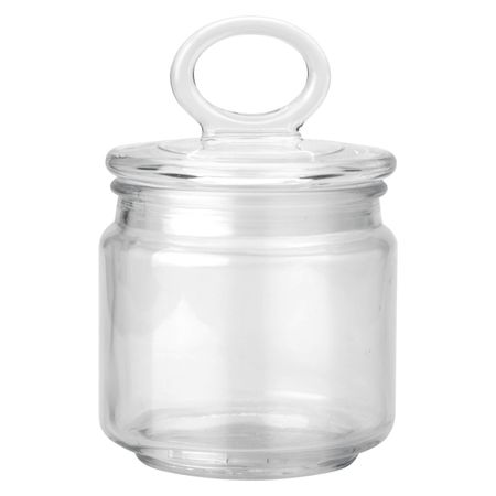 банка для продуктов MALLONY Coppetta 0,45л круглая стекло, пластик