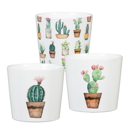 кашпо керамическое Cactus Garden 870 d7см 0,16л в асс-те
