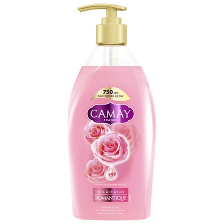гель для душа CAMAY Romantique 750мл с дозатором бутылка h2o drink more water пластик 750мл 12 16484 yy 210
