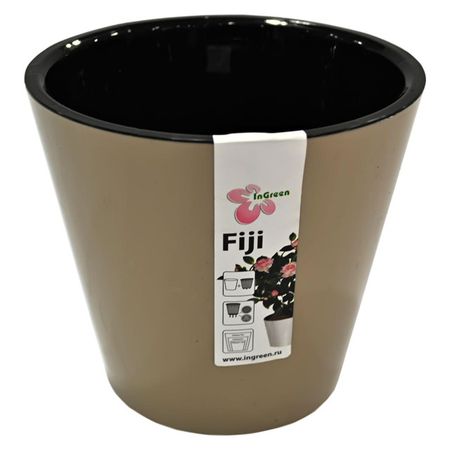 горшок для цветов London 1,6л d16см h15см молочный шоколад пластик