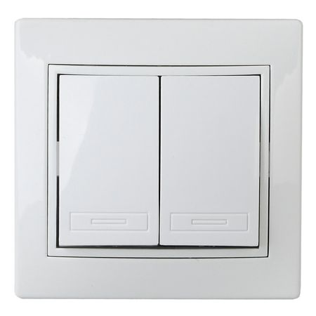 выключатель 2-клавишный INTRO Plano белый