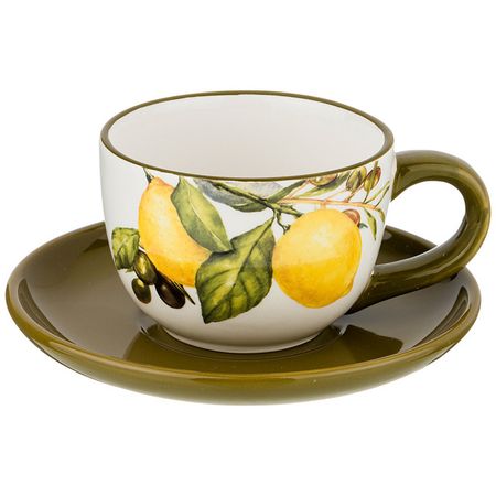 чашка с блюдцем LEFARD Лемон три 220мл керамика