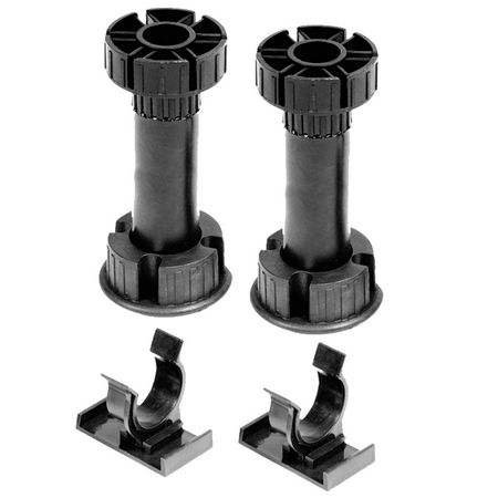 ножка кухонная 145-165 мм черная 2 шт  с одной клипсой зигмунд фрейд тотем и табу будущее одной иллюзии