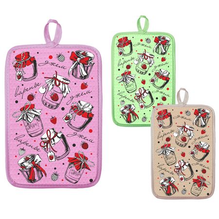 прихватка кухонная Лукошко 14х22см в ассортименте (разные цвета), арт. 020-Лукошко
