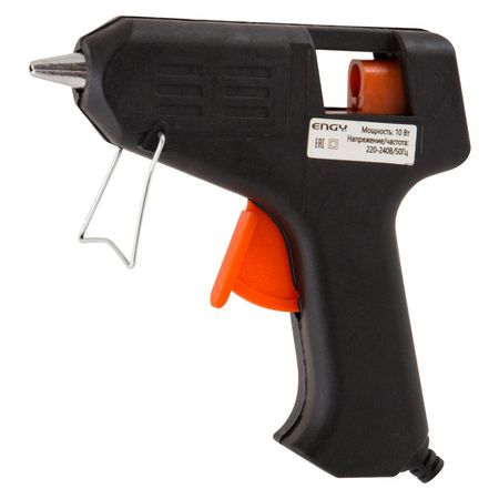 пистолет клеевой ENGY EGG-10 10Вт 7мм для творчества стержни д клеевого пистолета d 7мм 18см 7шт h2 24308 8