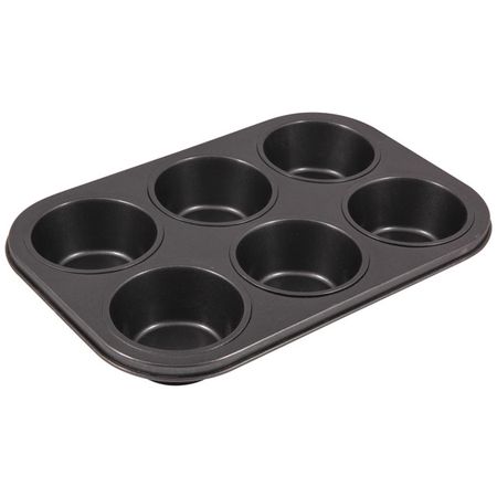 форма для выпечки кексов MALLONY 31,3х21,7х4см 6 ячеек антипригарное покрытие сталь
