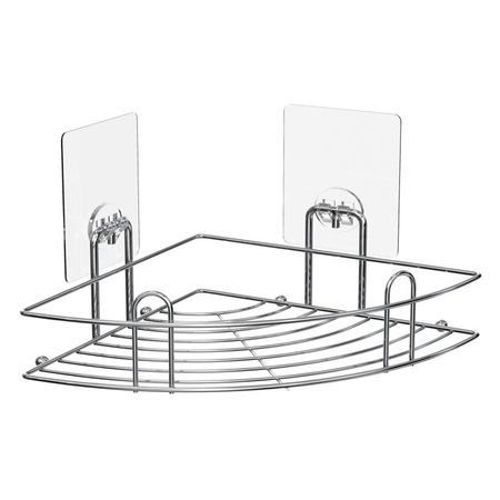 полка угловая KLIEBER Lite 1-ярусная на силиконовом креплении хром