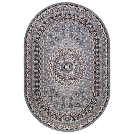 ковер SIERRA D504 BLUE-BROWN 1500х1900мм голубой полипропилен