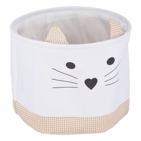 корзина для хранения КОТЕНОК 320x320x250мм бежевый текстиль