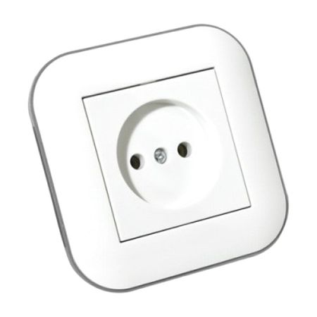 розетка 1 пост OVIVO Loft без заземления белый