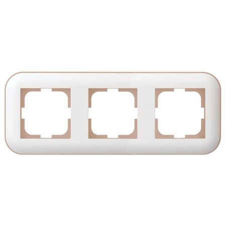 рамка 3 поста OVIVO Loft крем/крафт
