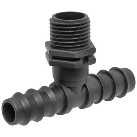 тройник-переходник для трубок капельного полива 16х1/2