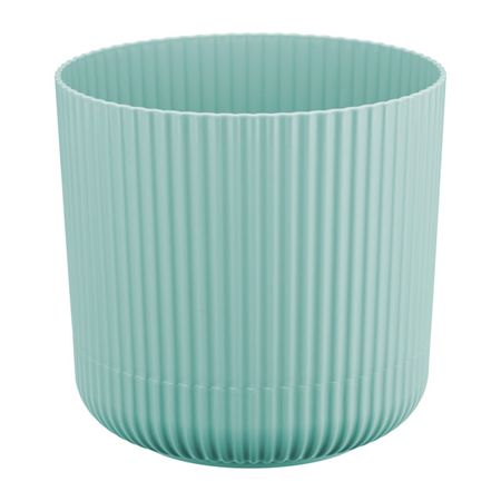 горшок с поддоном Вельвет 2,5л d16см h15,5см морская волна пластик