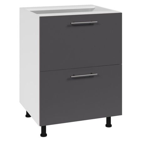 кухонный шкаф напольный Лофт 600х550х820мм 2 ящика МДФ/ЛДСП