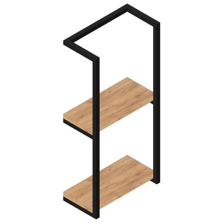 полка прямая Soft 37х19х80см двухярусная дуб планшет дерево 60 80см