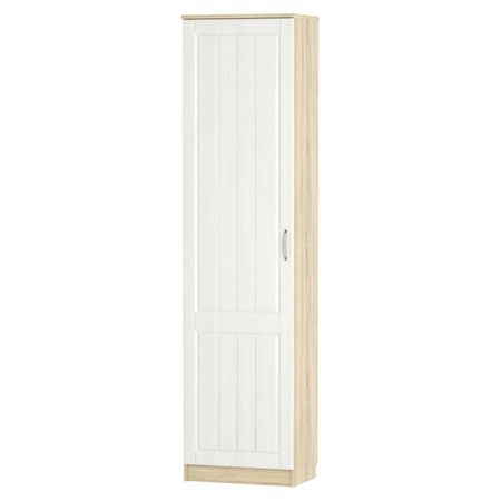 шкаф для одежды ОЛИВИЯ левый 552х384х2198мм белое дерево/дуб сонома