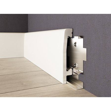 плинтус СОЛИД 1 UHD Polymer 03/70C белый 2000х70х14мм ударопрочный HDPS