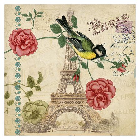 постер ПАРИЖ канвас 300х300мм ринат рифович валиуллин где валяются поцелуи париж