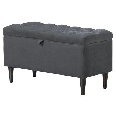 пуф Гамма 100 1010х465х365мм без спинки велюр темно-серый