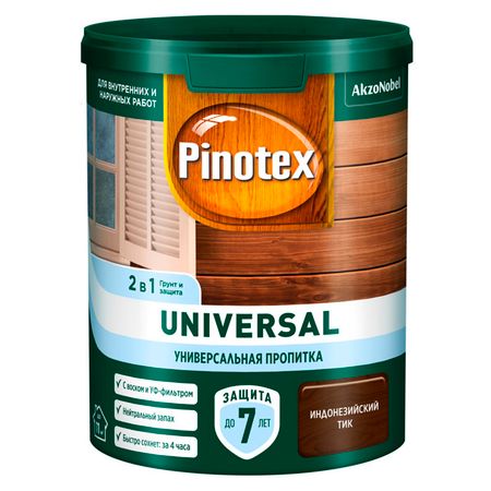 средство деревозащитное PINOTEX Universal 0,9л индонезийский тик, арт.5620702 русско индонезийский тематический словарь 7000 слов