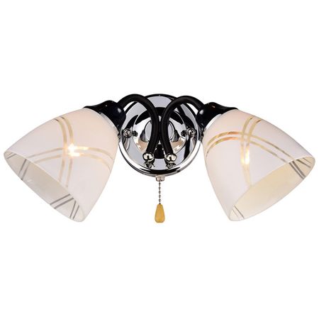 бра РОССВЕТ Марта 2х60Вт Е27 металл черный хром марта венцовска русско чешский разговорник