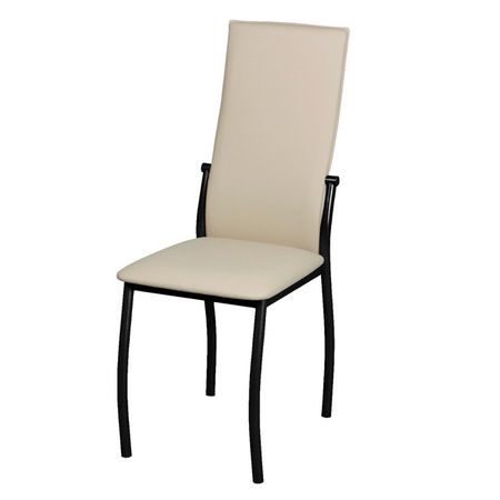 стул ПЕКИН 400х560х980мм бежевый/черный иск кожа/металл