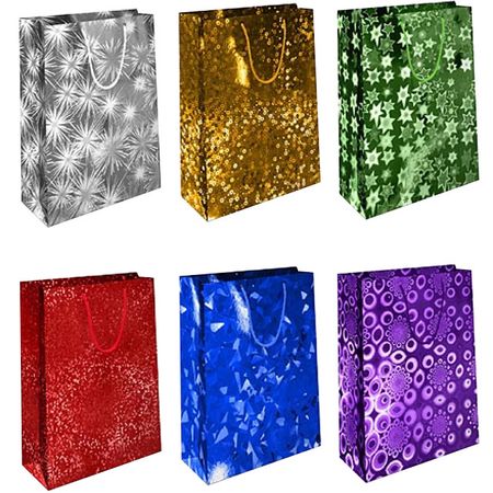 пакет подарочный (B) 22,3х18х10см BC голография в асс-те подарочный пакет голография а5