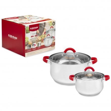 набор посуды ATTRIBUTE Delice 4 предм. 3,3/5,8л 20,5/25см нерж.сталь индукция