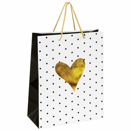пакет подарочный (D) ЗОЛОТАЯ СКАЗКА Золотое сердце 32,4х26x12,7см