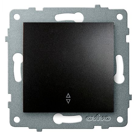 переключатель проходной 1-клавишный OVIVO Loft черный