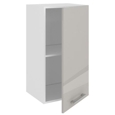 фасад АВЕРНО 450х720х16мм лакированная ЛДСП серый перламутровый