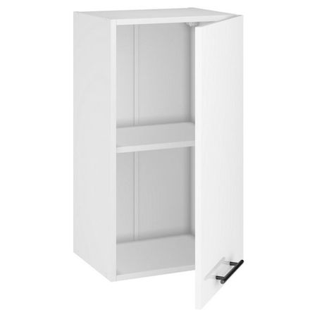 шкаф навесной Белый глянец 720х400х312 мм 1 дверь МДФ/ЛДСП