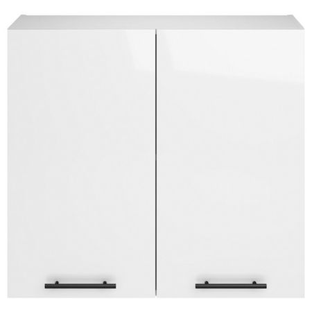 шкаф навесной Белый глянец 720x800x312 мм 2 двери МДФ/ЛДСП