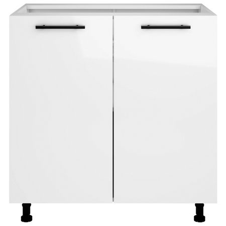 шкаф напольный Белый глянец 820х800х504мм 2 двери МДФ/ЛДСП