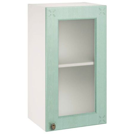 кухонный шкаф-витрина навесной Прованс Изумруд 720х400х312мм 1 дверь МДФ/ЛДСП анна сергеевна одувалова изумруд для мага