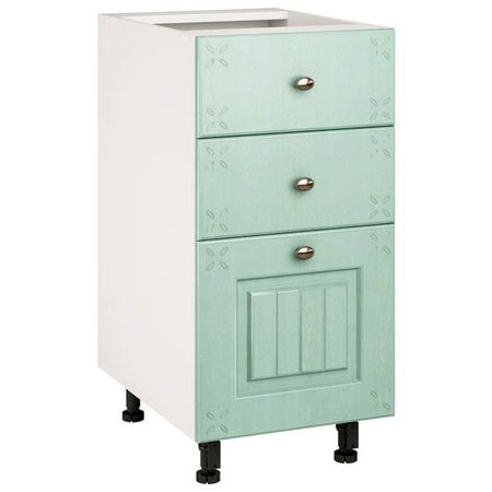 кухонный шкаф напольный Прованс Изумруд 820х400х504мм 3 ящика МДФ/ЛДСП