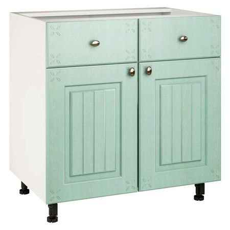 кухонный шкаф напольный Прованс Изумруд 820х800х504мм 2 ящика МДФ/ЛДСП